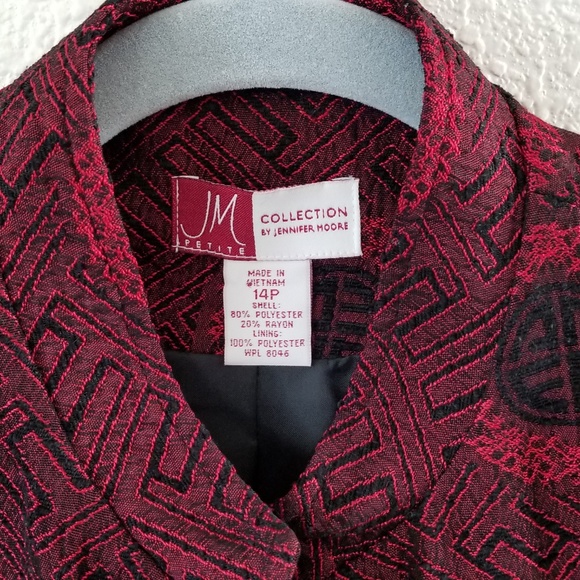JM Petite Collection red and black jacket size 14p - Picture 2 of 6